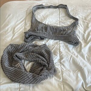 SHEIN Gray Knit Crop Top